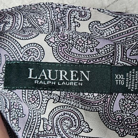 Lauren Ralph Lauren Romantic Cottagecore Ruffle Front Blouse Paisley XXL Career - Picture 7 of 13